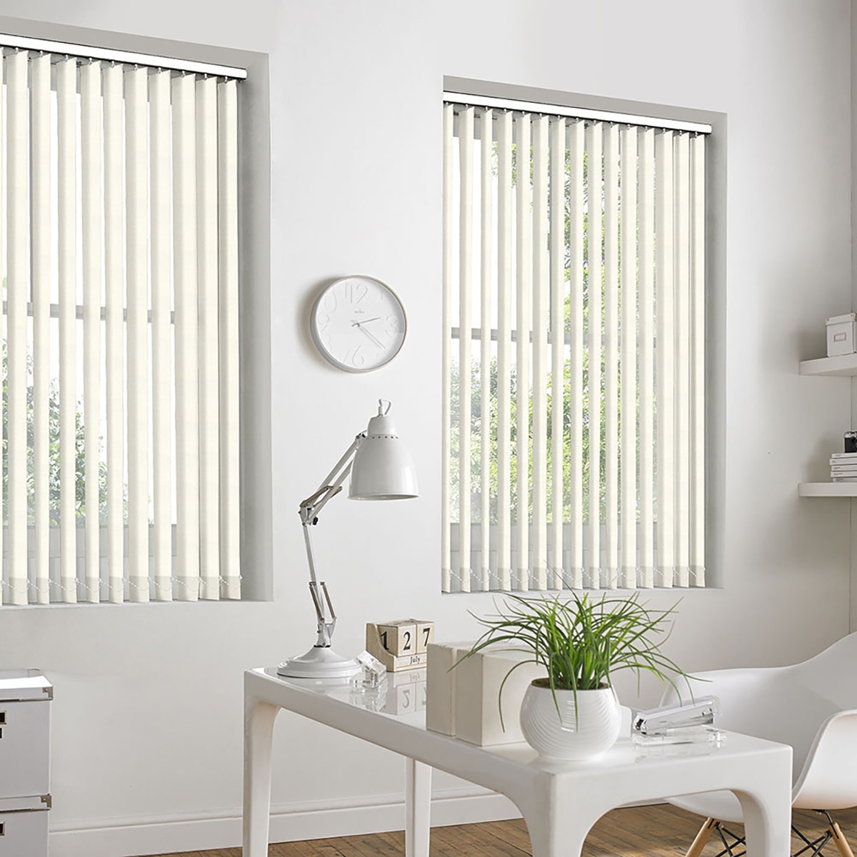 Product photograph of Emiliya Cream Vertical Blind from Choice Furniture Superstore.